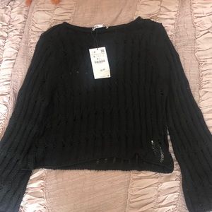 NWT Zara open stitch sweater